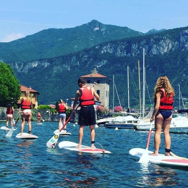 corso di paddle surf nel centro certificato di Bellagio