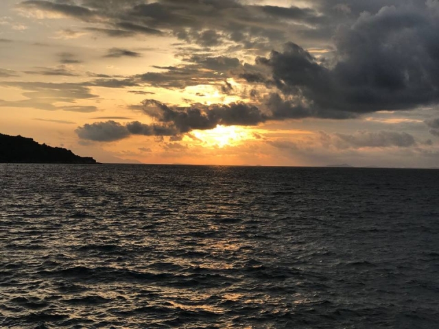 Rückkehr bei Sonnenuntergang