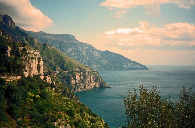 Vista da costa de Amalfi 
