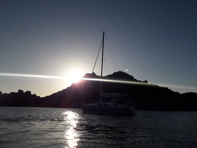  Coucher de soleil à bord 