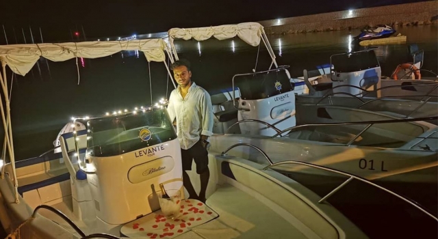 Cenetta romantica a bordo
