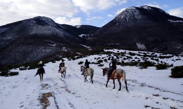 escursione sulla neve