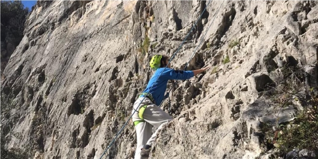  going up the via ferrata 