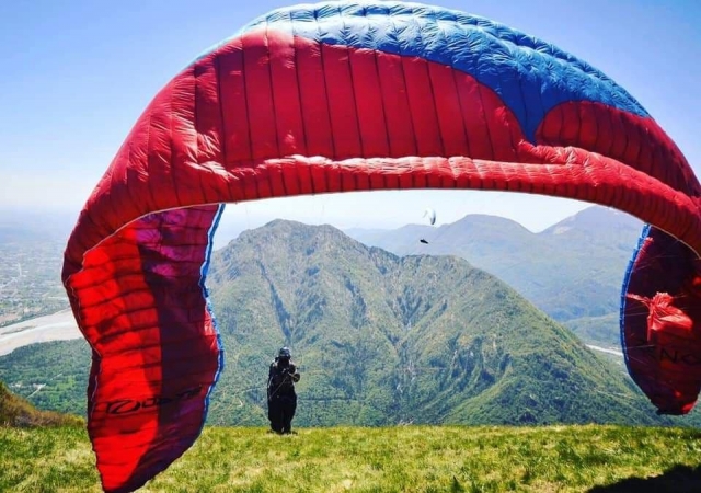  Paragliding taking off 