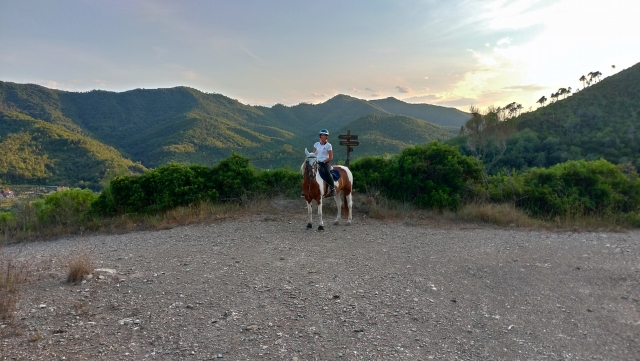  Riding at sunset 