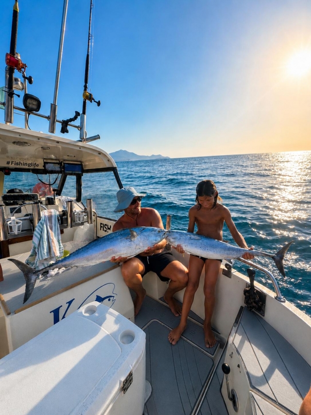 Giornata di pesca nel Golfo di Napoli 