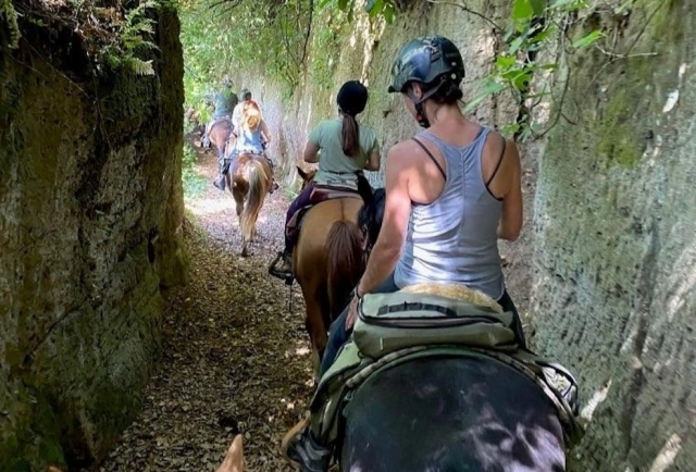 Meia pensão + 2 horas de passeio a cavalo Castel Azzara