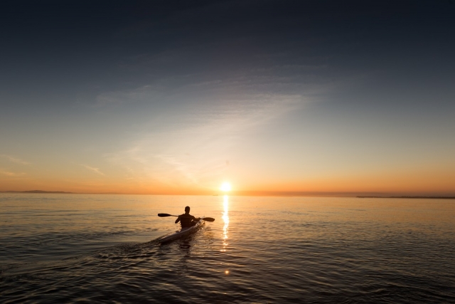  Sunset over the sea