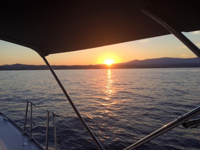  Atardecer en el barco 