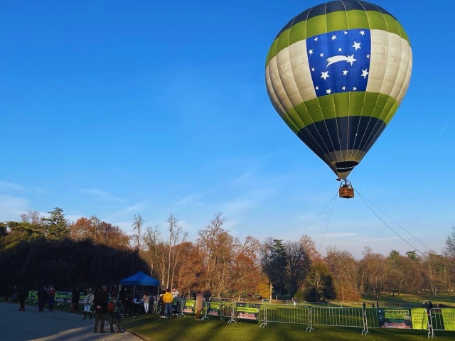 In volo sulle campagne della Lombardia