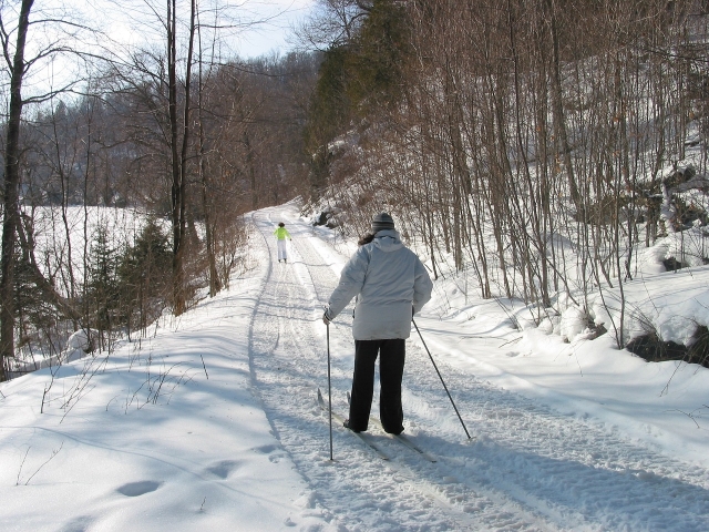  在滑雪道上