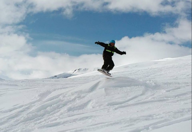  Jumping and snow