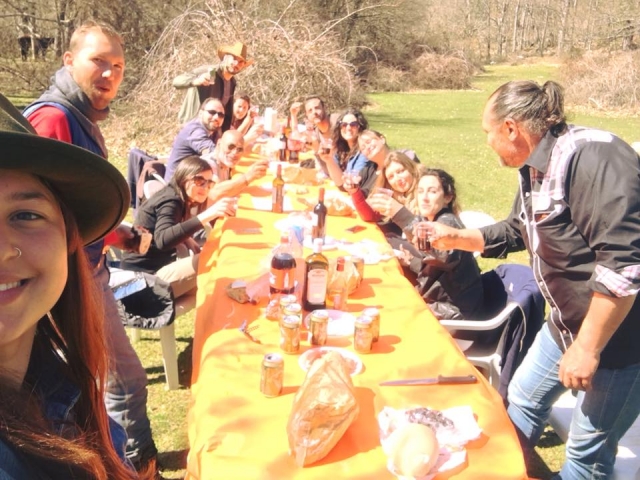  almoço durante a excursão a cavalo 