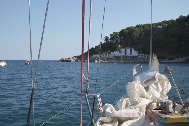  auf einem Boot im kalabrischen Meer 
