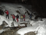 Raquetas de nieve nocturnas en Valle Stretta 6 horas