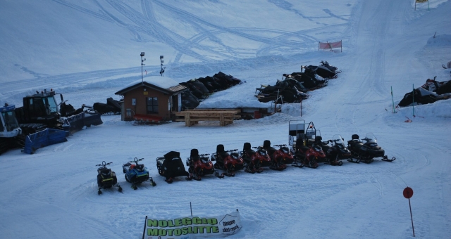  Our snowmobiles ready to go 