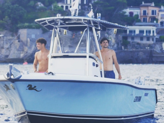  Driving the boat in company 