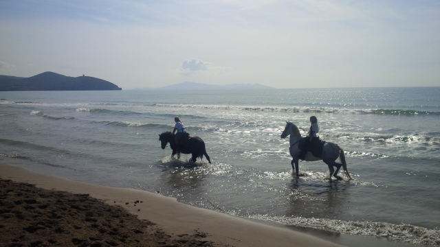 a cavallo al mare