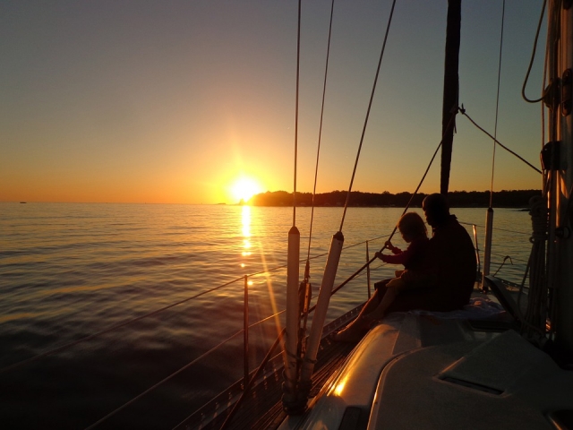 Tramonto sul mare