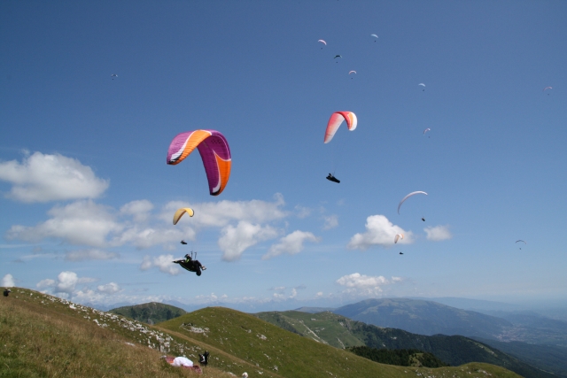 paragliding in two 