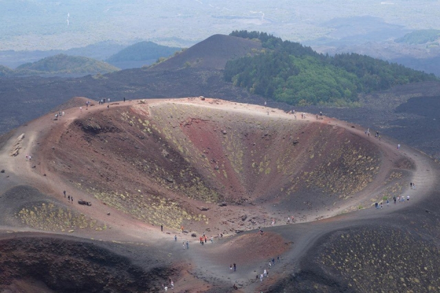 Secondary crater now extinct 