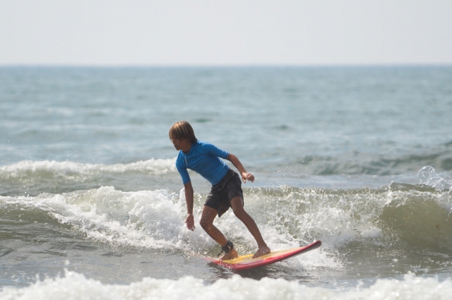 On the surf 