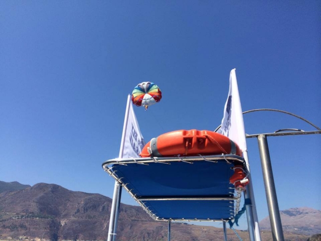 Il parasail in volo