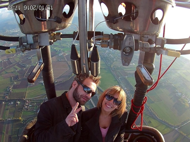 Volo romantico in mongolfiera