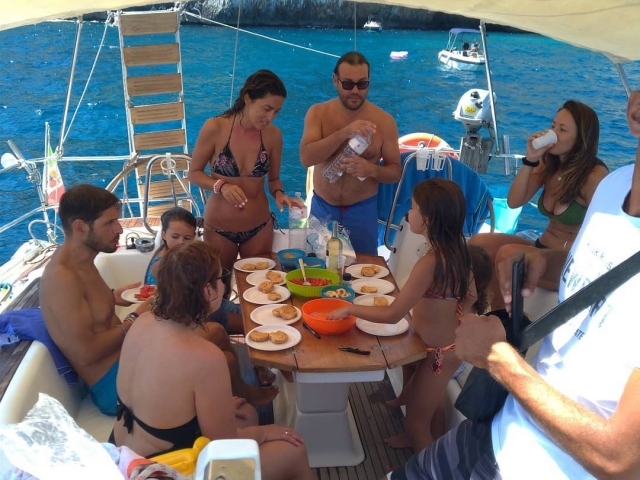  Tasting typical products on board 