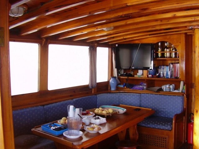 All'interno della barca