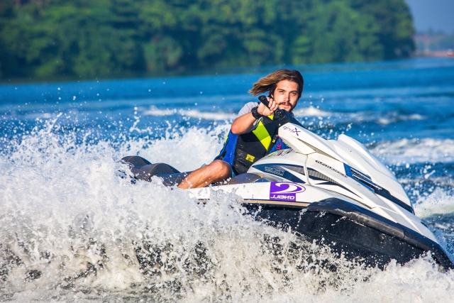 Jet ski in action 