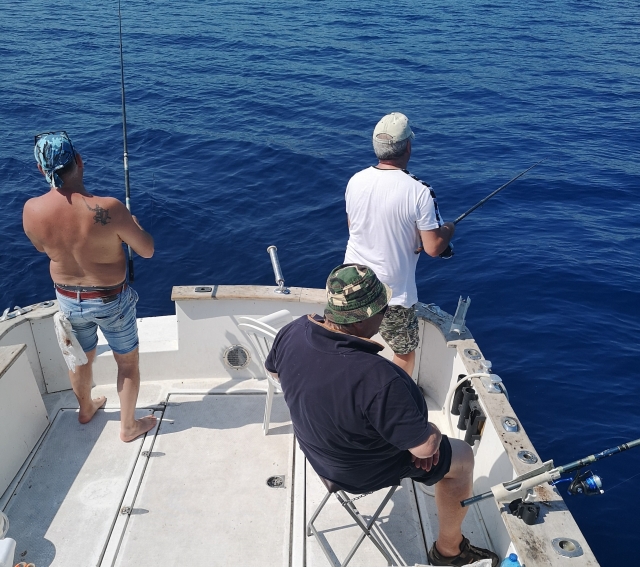  Durante a pesca