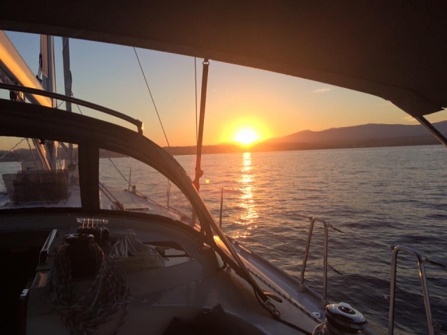 Sonnenuntergang über dem Meer 