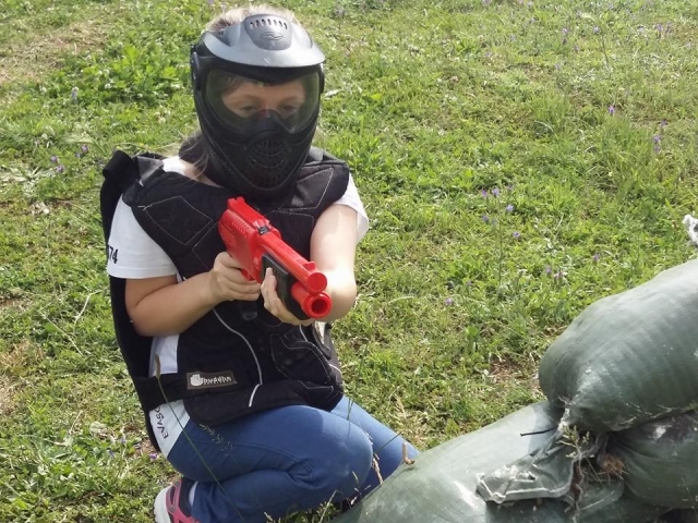  On the paintball field 