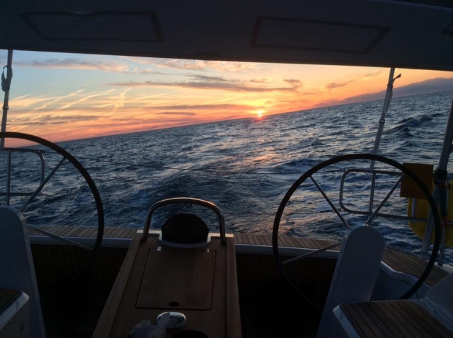  pôr do sol de barco 