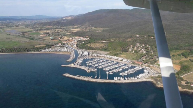  The port of Scarlino from above 