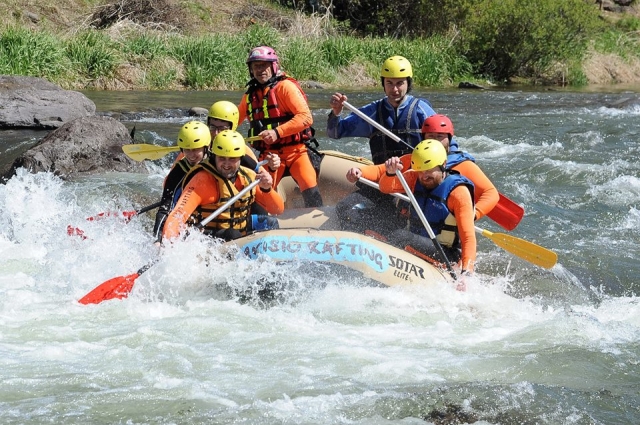  Pagayer dans la rivière