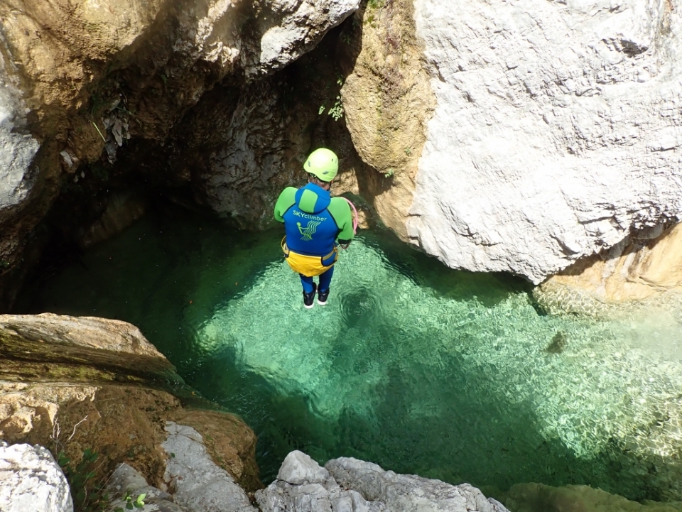  Diving into the crystal clear waters
