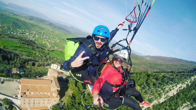 Un selfie con il nostro pilota.