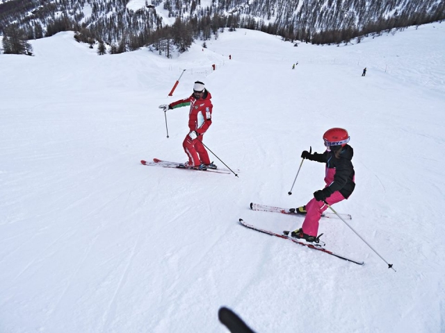 Praticando sulla neve