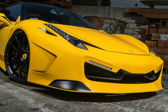 die Details eines gelben Ferrari! 