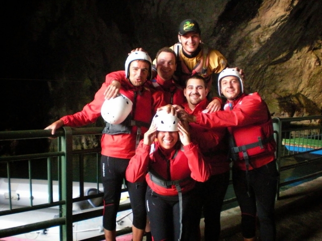 Gruppenfoto vor dem Betreten 