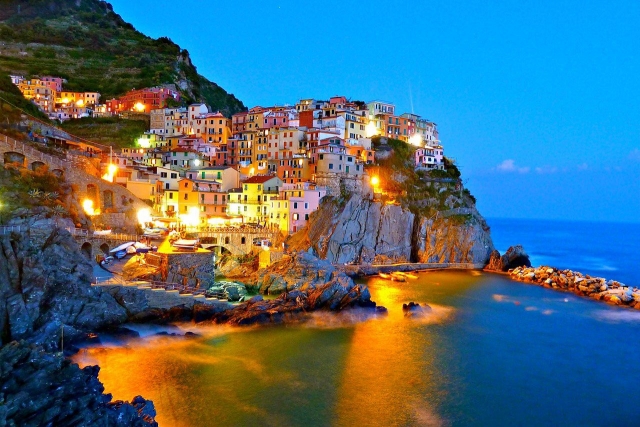 La costa al tramonto