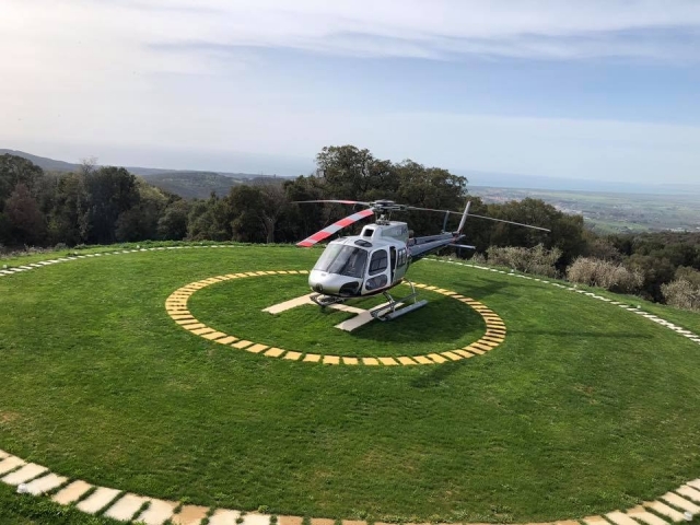  The helicopter parked on the base 