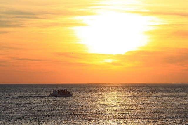 Mediterranean at sunset 