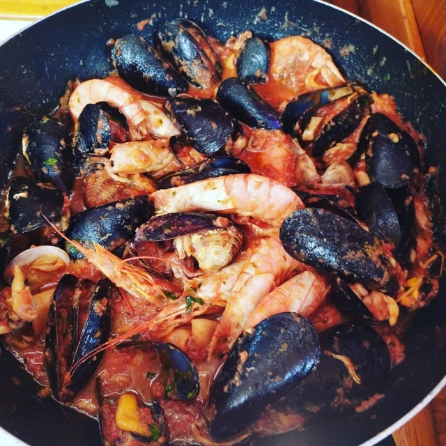 Zuppa cozze e gamberi