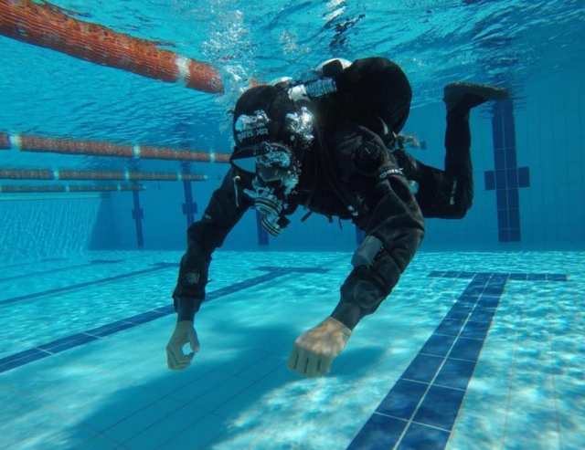Curso na piscina 