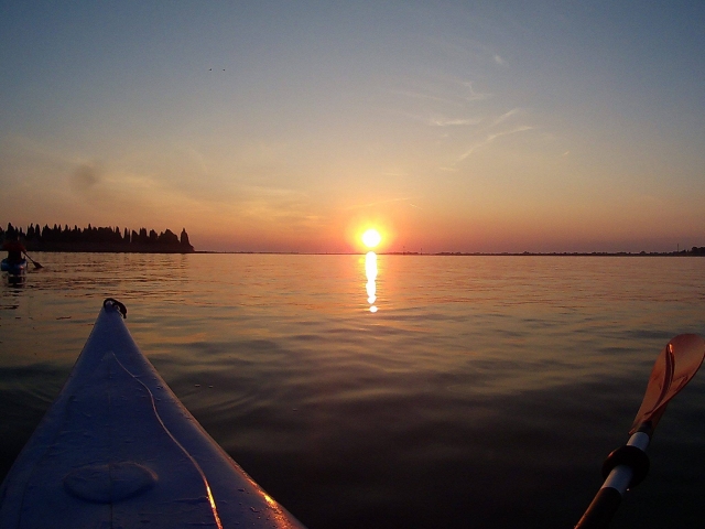  Splendide coucher de soleil en kayak 