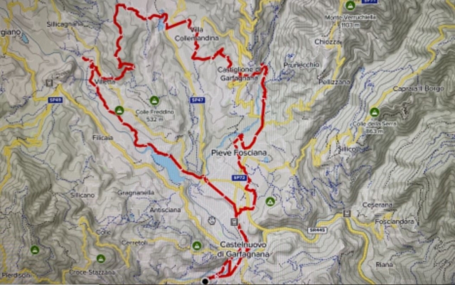 Itinerario dell'escursione