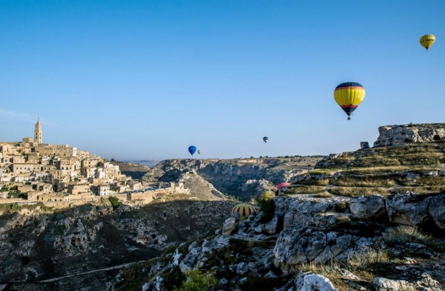mongolfiera sui sassi di Matera